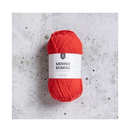 Merino Bomull Fiery red