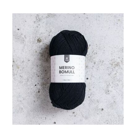 Merino Bomull Black Onyx