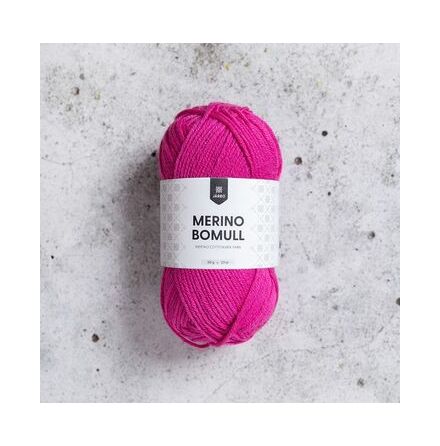 Merino Bomull Raspberry Rose