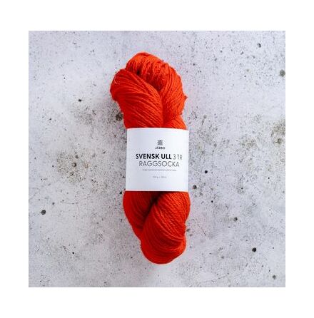 Svensk ull raggsocka 100g Sour Rowanberry