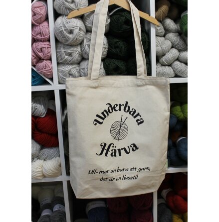 Tygkasse med trycket Ull- mer �n bara ett garn, det �r en livsstil