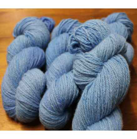 Handf�rgat 3-tr ullgarn raggsockor 100g. Blekinge bl�